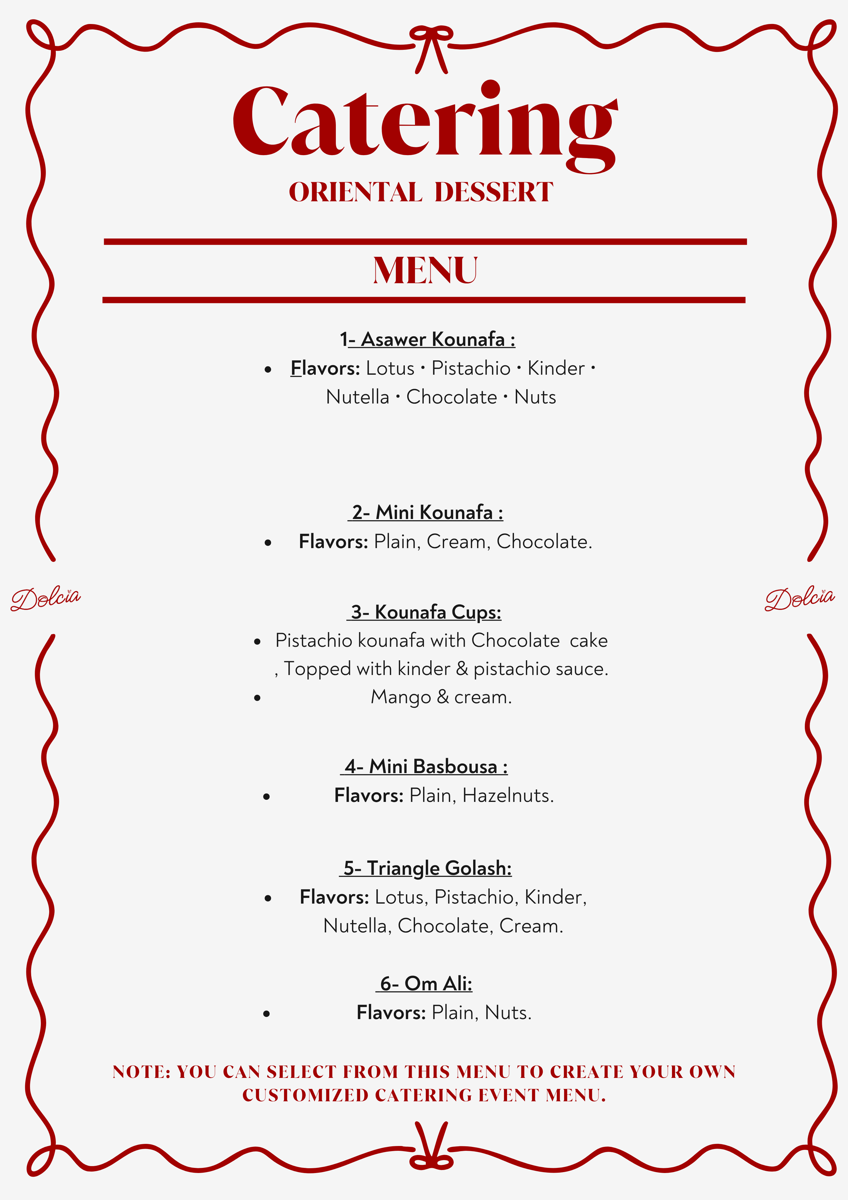 Dolcia Menu Page 3